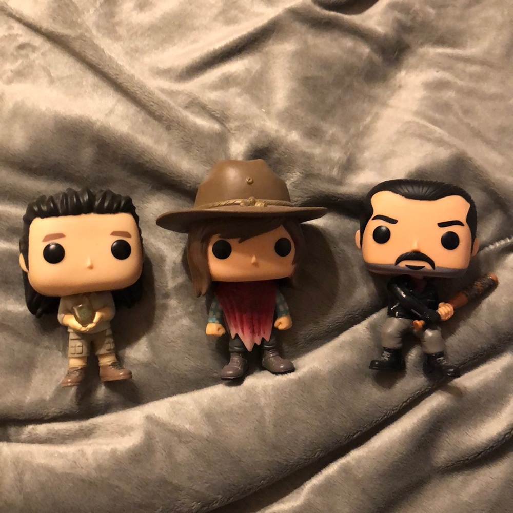 Pack of three Walking Dead Pop Funkos